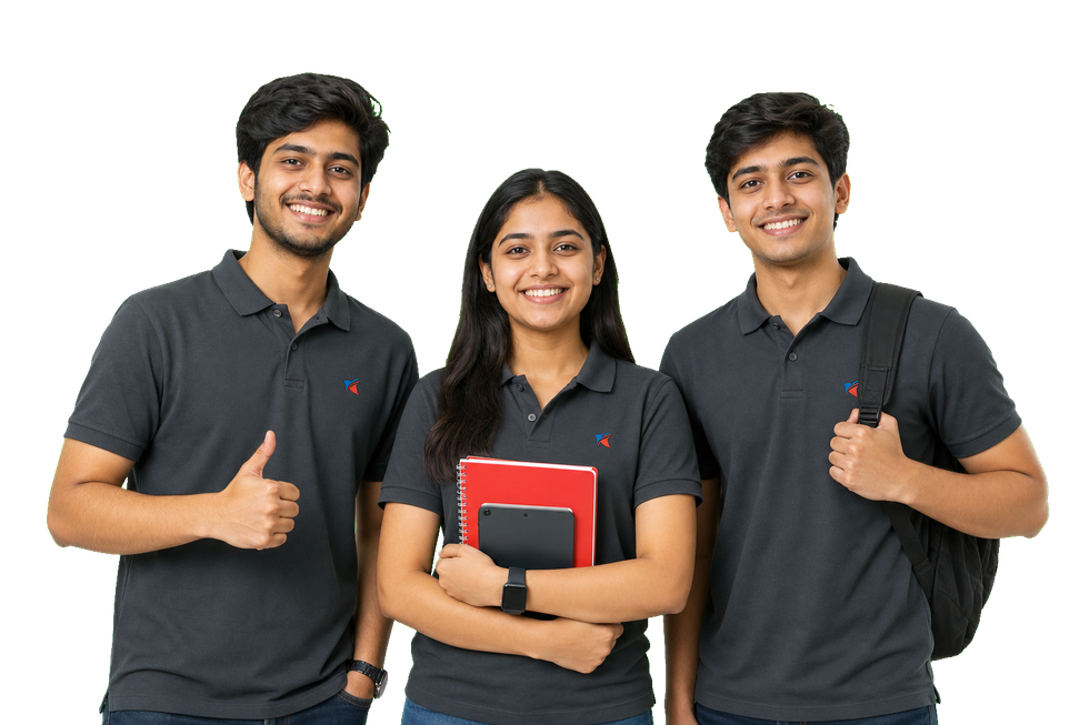 Three smiling RCC students ready to begin their careers