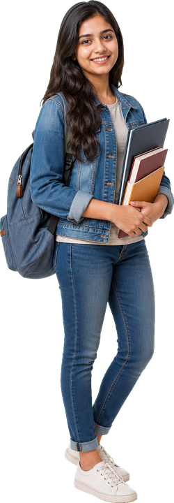 RCC student holding books