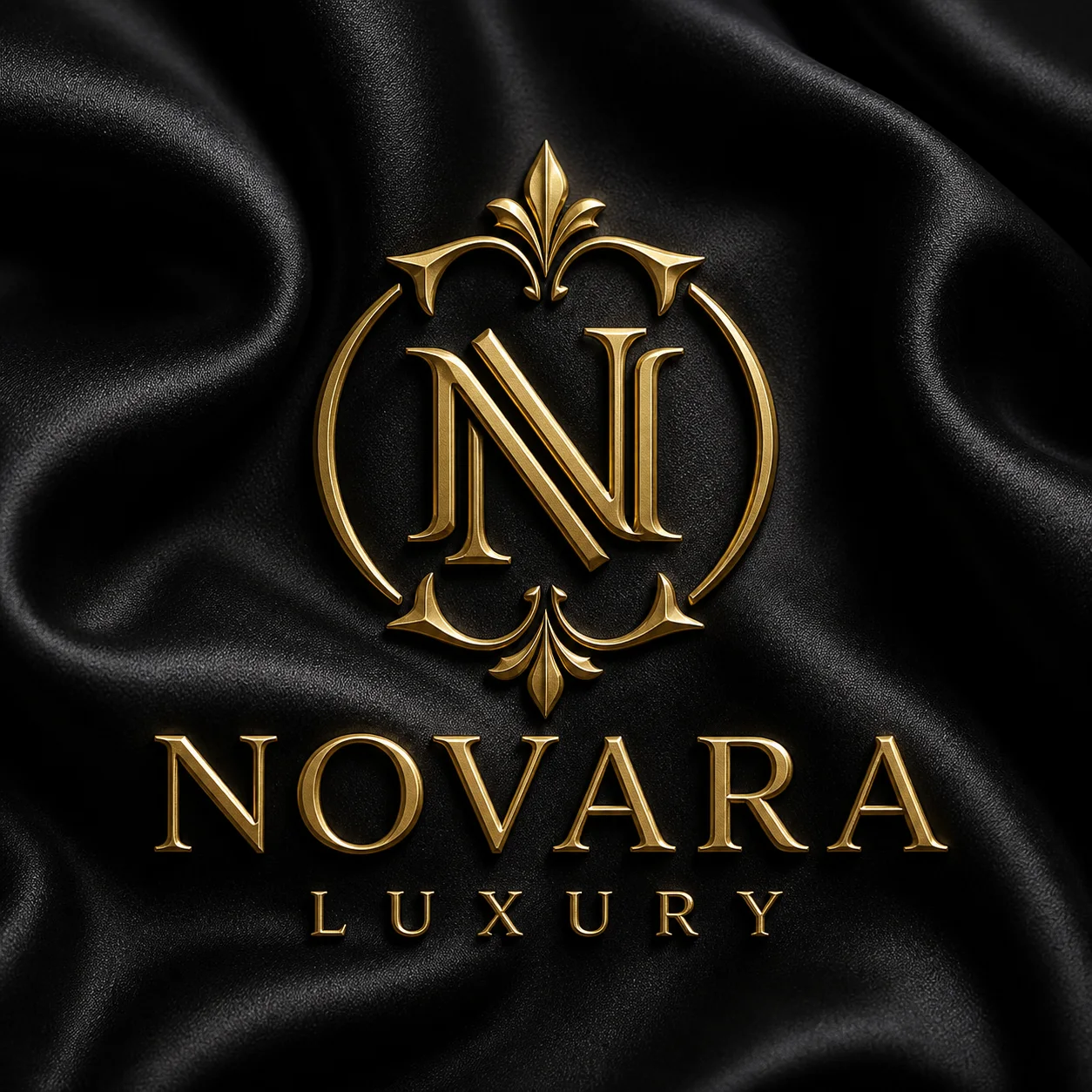 Black and gold Novara Luxury logo design