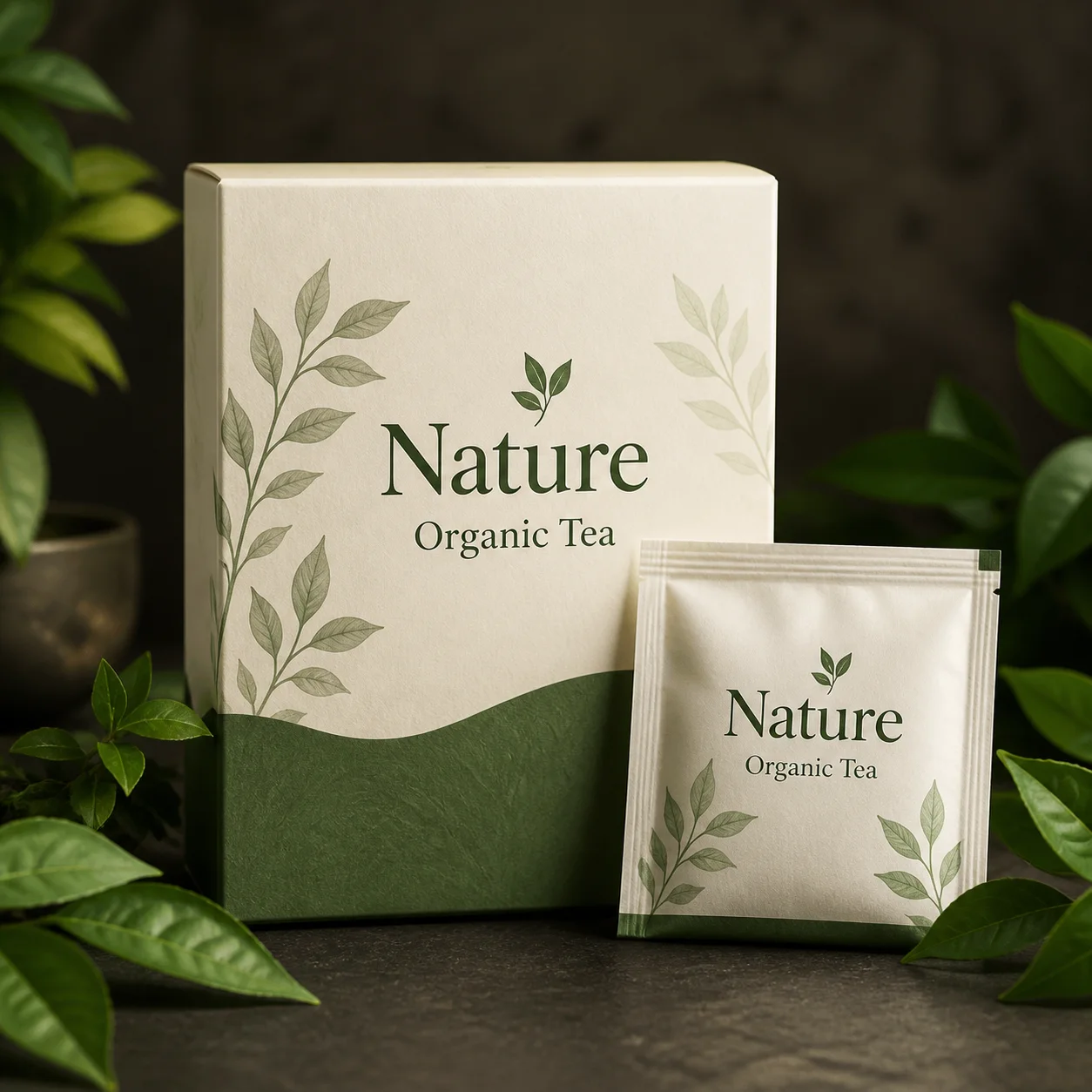 Nature Organic Tea packaging design