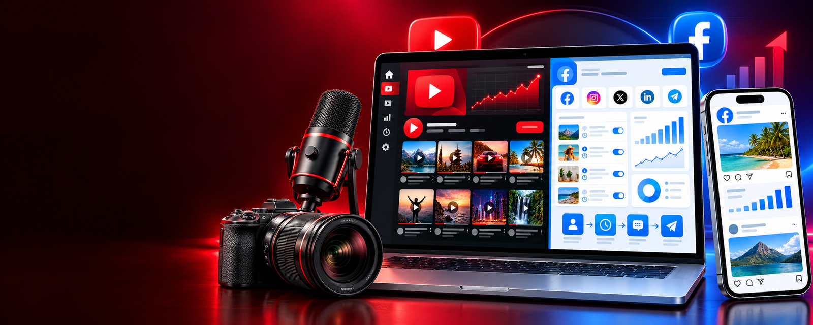 YouTube & Facebook Automation