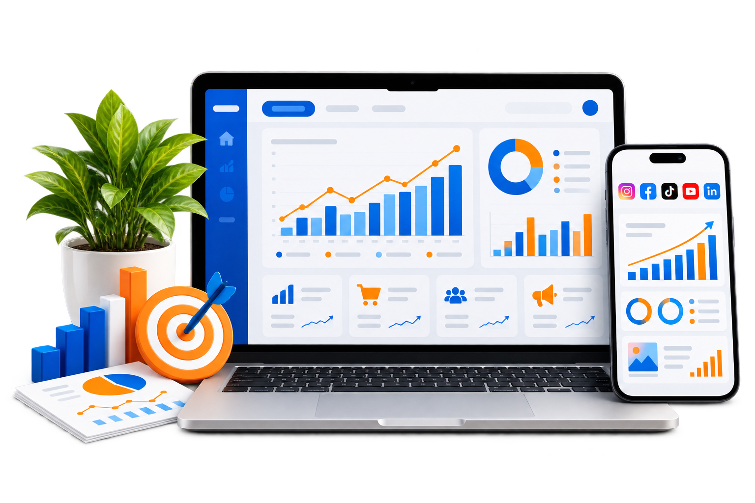 Digital marketing analytics training workspace