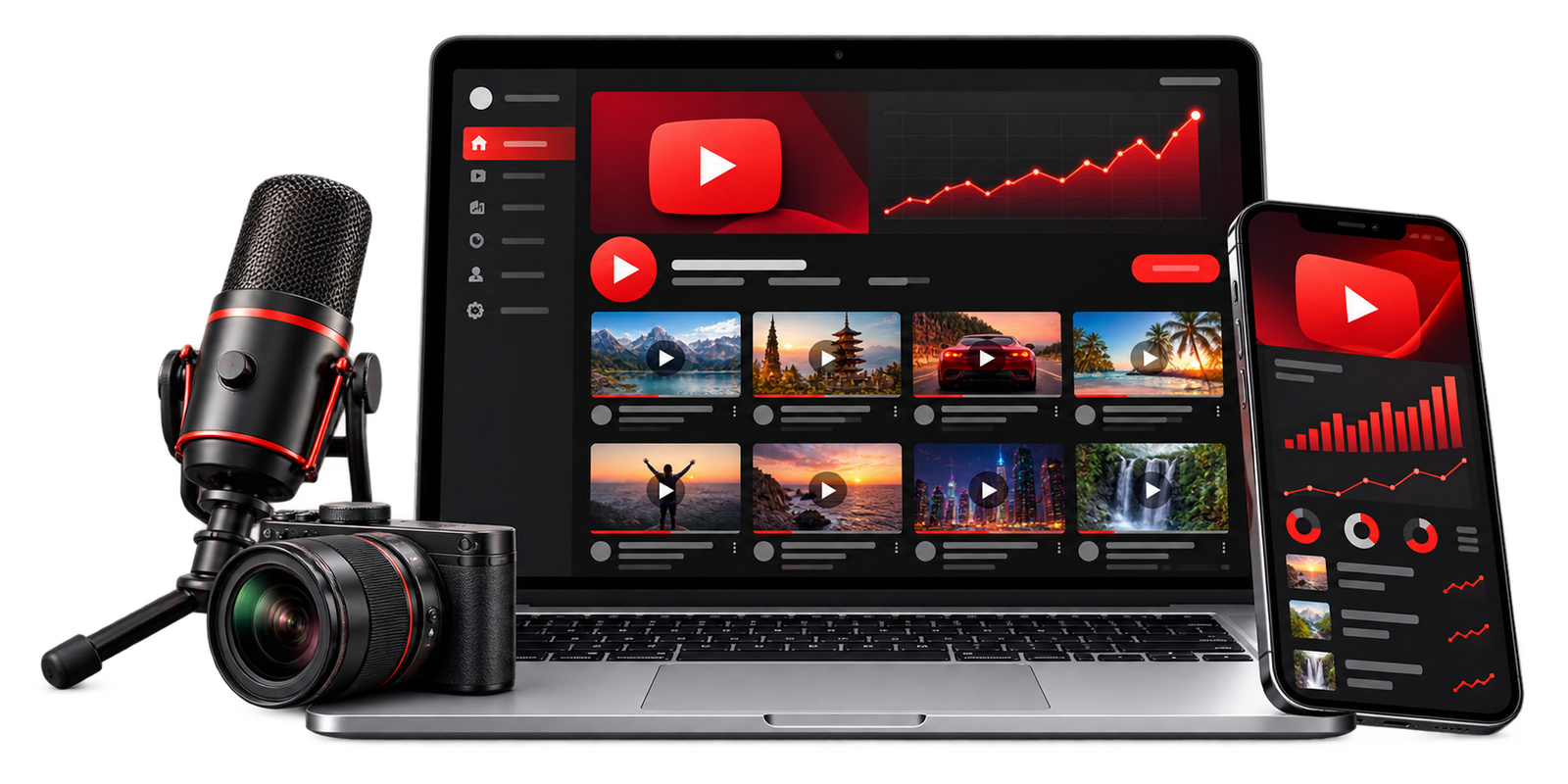 YouTube automation video training workspace