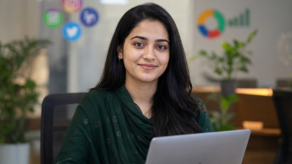 Zainab Fatima discussing digital marketing
