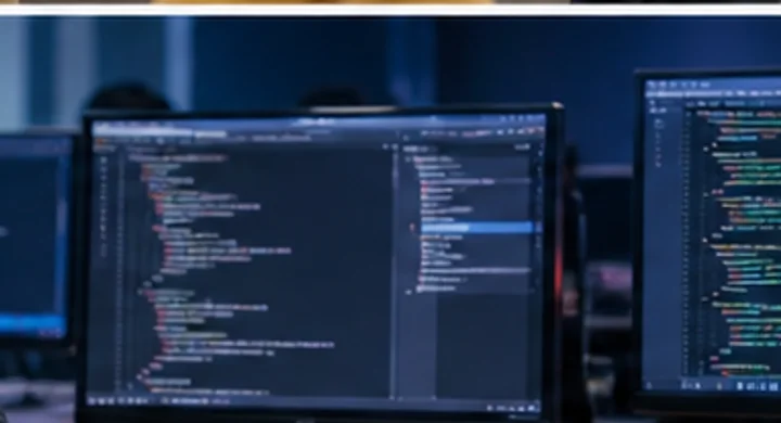 Students completing practical work in a modern coding lab